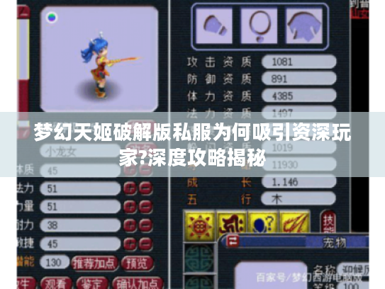 梦幻天姬破解版私服为何吸引资深玩家?深度攻略揭秘