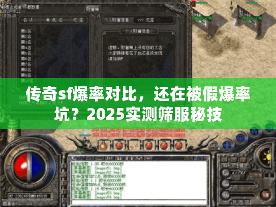 传奇sf爆率对比，还在被假爆率坑？2025实测筛服秘技