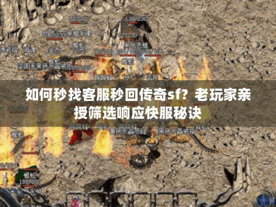 如何秒找客服秒回传奇sf？老玩家亲授筛选响应快服秘诀