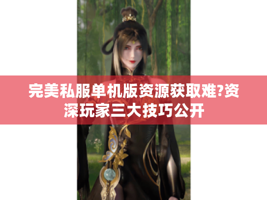 完美私服单机版资源获取难?资深玩家三大技巧公开