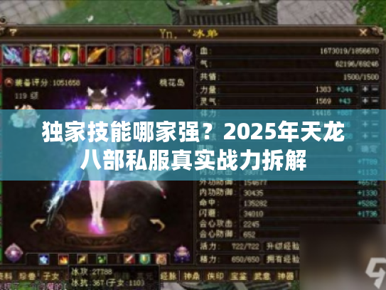 独家技能哪家强？2025年天龙八部私服真实战力拆解