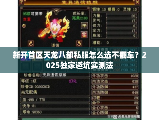 新开首区天龙八部私服怎么选不翻车？2025独家避坑实测法