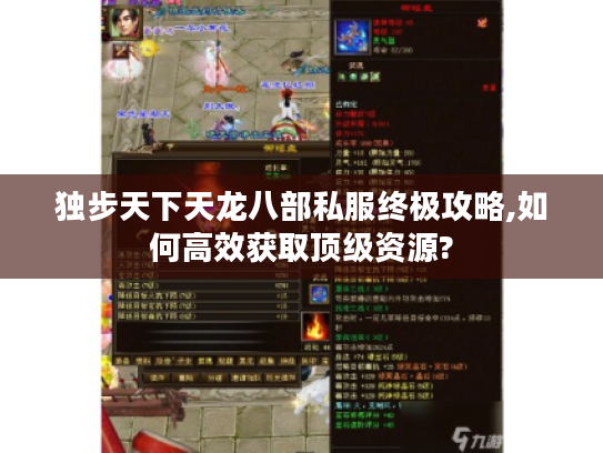 独步天下天龙八部私服终极攻略,如何高效获取顶级资源?
