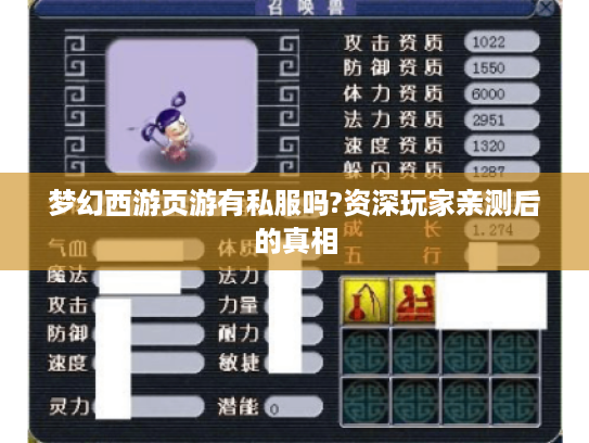 梦幻西游页游有私服吗?资深玩家亲测后的真相 梦幻西游页游有私服吗?资深玩家亲测后的真相