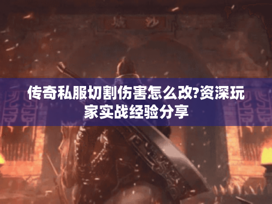 传奇私服切割伤害怎么改?资深玩家实战经验分享