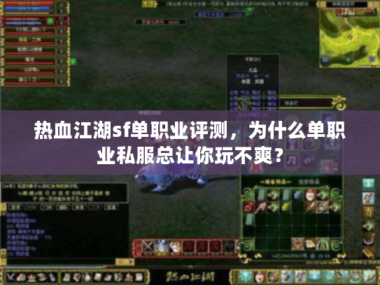 热血江湖sf单职业评测,为什么单职业私服总让你玩不爽? 热血江湖sf单职业评测,为什么单职业私服总让你玩不爽?