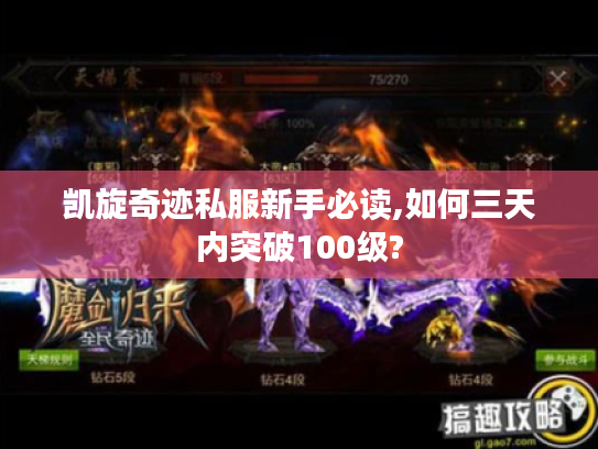 凯旋奇迹私服新手必读,如何三天内突破100级?