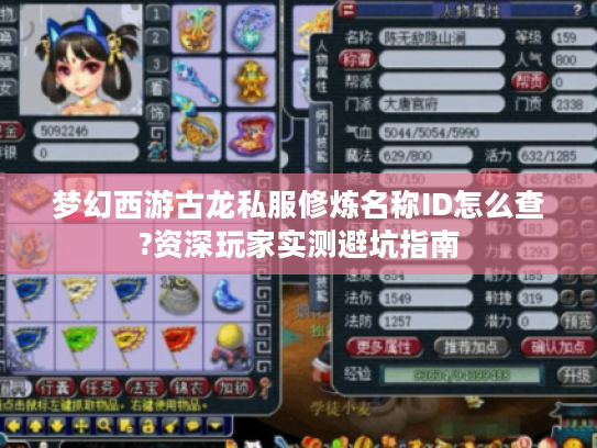 梦幻西游古龙私服修炼名称ID怎么查?资深玩家实测避坑指南