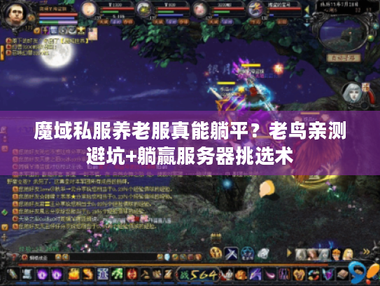 魔域私服养老服真能躺平？老鸟亲测避坑+躺赢服务器挑选术