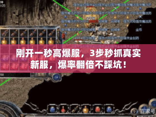 刚开一秒高爆服,3步秒抓真实新服,爆率翻倍不踩坑! 刚开一秒高爆服,3步秒抓真实新服,爆率翻倍不踩坑!