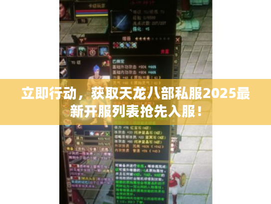 立即行动，获取天龙八部私服2025最新开服列表抢先入服！