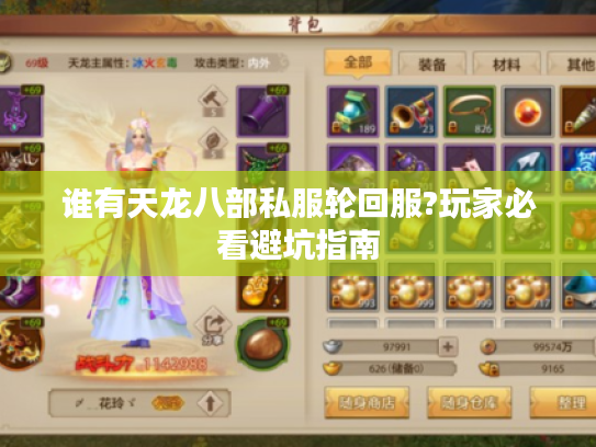 谁有天龙八部私服轮回服?玩家必看避坑指南