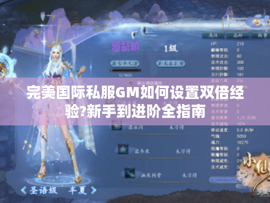 完美国际私服GM如何设置双倍经验?新手到进阶全指南