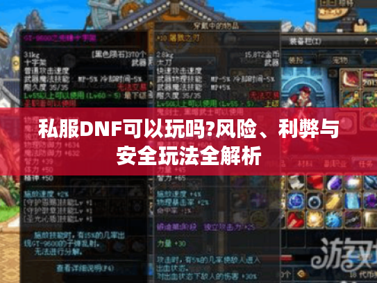 私服DNF可以玩吗?风险、利弊与安全玩法全解析