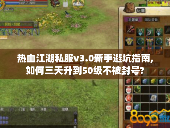 热血江湖私服v3.0新手避坑指南,如何三天升到50级不被封号?
