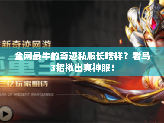 全网最牛的奇迹私服长啥样？老鸟3招揪出真神服！
