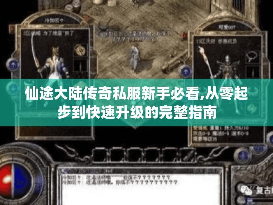 仙途大陆传奇私服新手必看,从零起步到快速升级的完整指南
