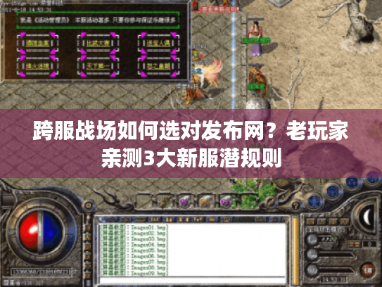 跨服战场如何选对发布网？老玩家亲测3大新服潜规则