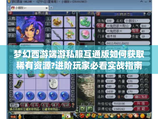 梦幻西游端游私服互通版如何获取稀有资源?进阶玩家必看实战指南