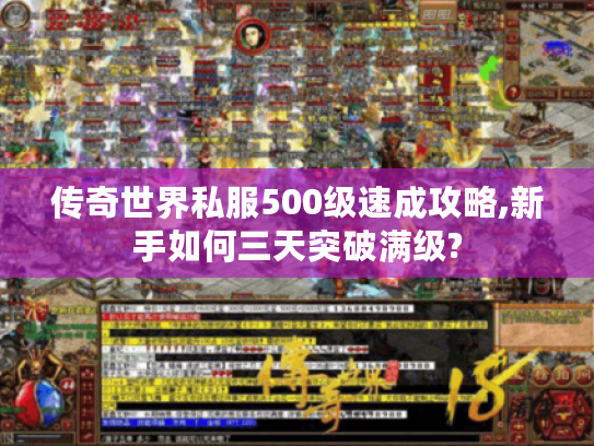传奇世界私服500级速成攻略,新手如何三天突破满级?