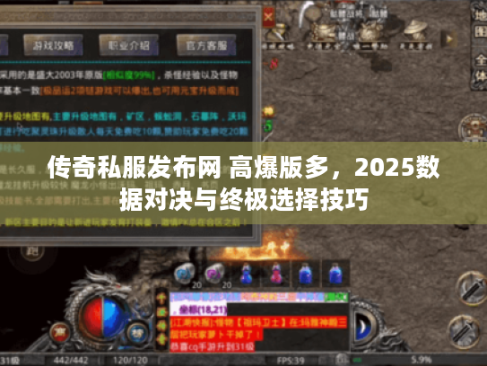传奇私服发布网 高爆版多，2025数据对决与终极选择技巧