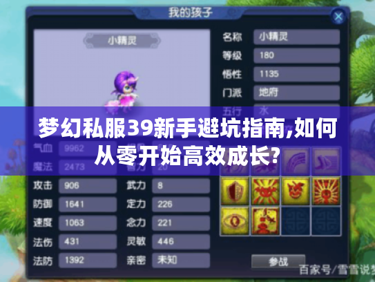 梦幻私服39新手避坑指南,如何从零开始高效成长?