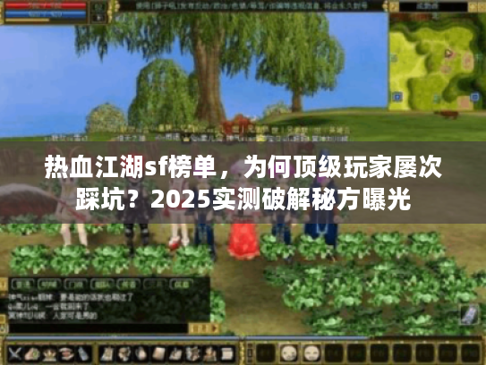 热血江湖sf榜单，为何顶级玩家屡次踩坑？2025实测破解秘方曝光