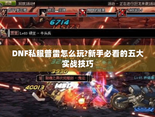 DNF私服普雷怎么玩?新手必看的五大实战技巧