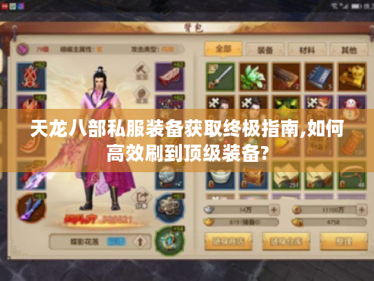 天龙八部私服装备获取终极指南,如何高效刷到顶级装备? 天龙八部私服装备获取终极指南,如何高效刷到顶级装备?