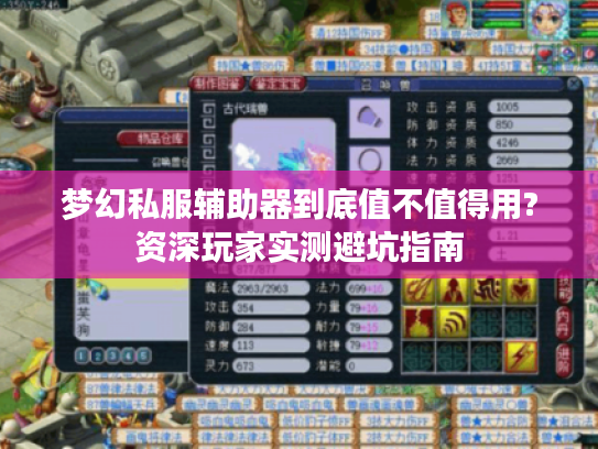 梦幻私服辅助器到底值不值得用?资深玩家实测避坑指南