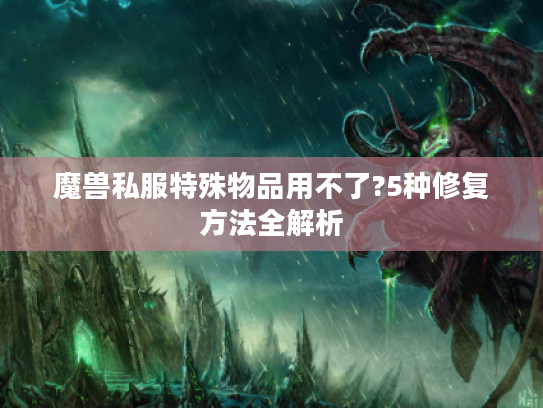 魔兽私服特殊物品用不了?5种修复方法全解析