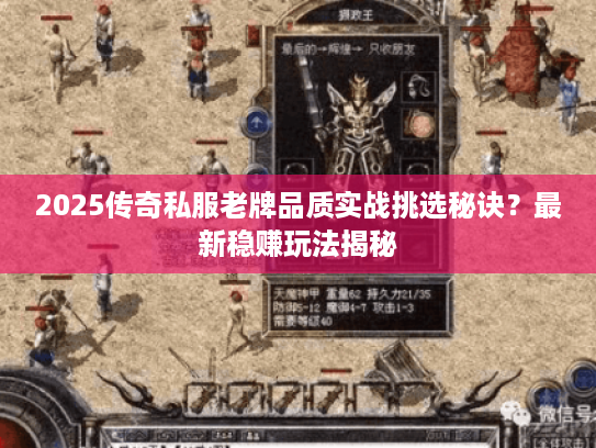 2025传奇私服老牌品质实战挑选秘诀?最新稳赚玩法揭秘 2025传奇私服老牌品质实战挑选秘诀?最新稳赚玩法揭秘