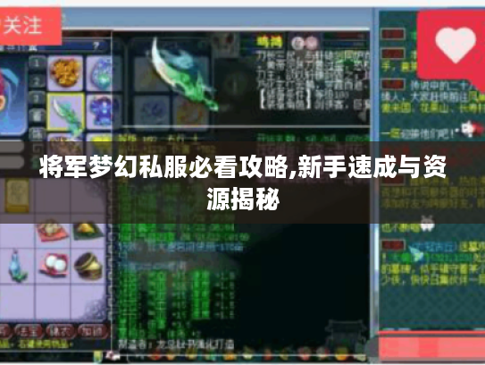 将军梦幻私服必看攻略,新手速成与资源揭秘