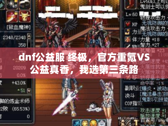 dnf公益服 终极，官方重氪VS公益真香，我选第三条路
