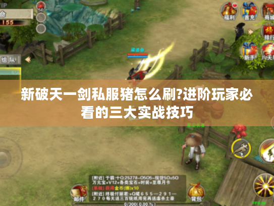 新破天一剑私服猪怎么刷?进阶玩家必看的三大实战技巧