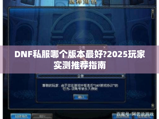 DNF私服哪个版本最好?2025玩家实测推荐指南