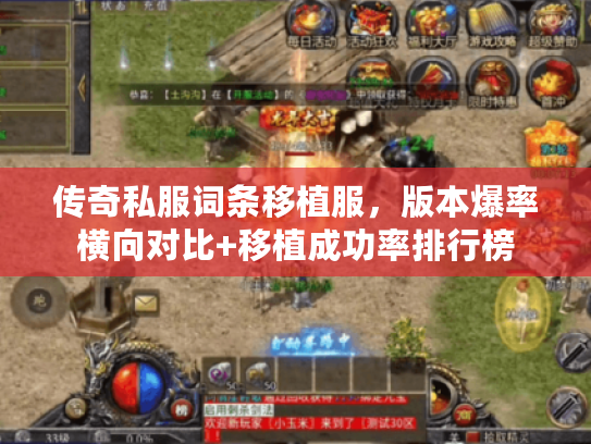 传奇私服词条移植服，版本爆率横向对比+移植成功率排行榜
