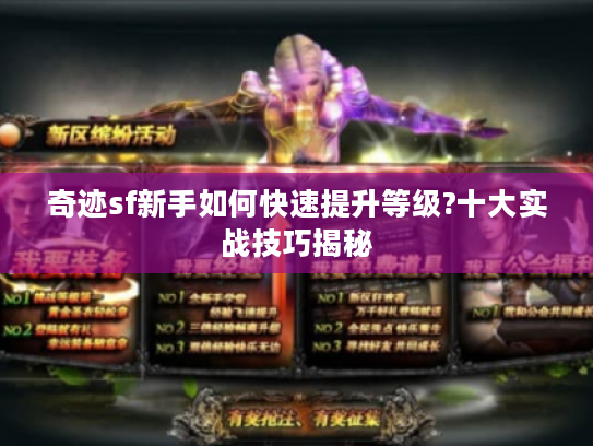 奇迹sf新手如何快速提升等级?十大实战技巧揭秘 奇迹sf新手如何快速提升等级?十大实战技巧揭秘