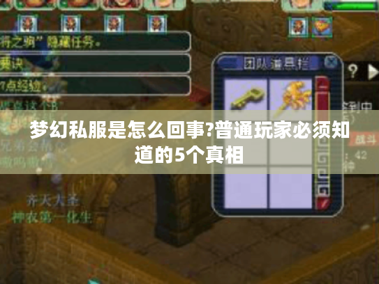 梦幻私服是怎么回事?普通玩家必须知道的5个真相