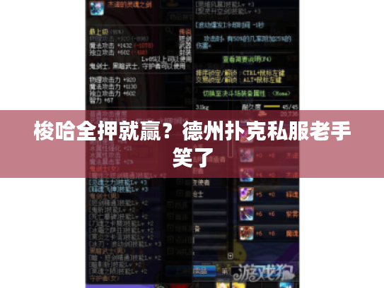 梭哈全押就赢?德州扑克私服老手笑了 梭哈全押就赢?德州扑克私服老手笑了