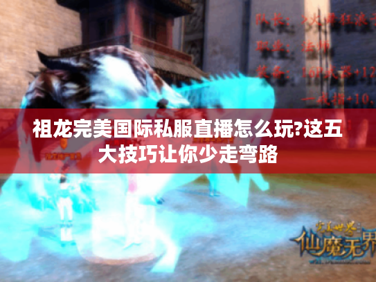 祖龙完美国际私服直播怎么玩?这五大技巧让你少走弯路