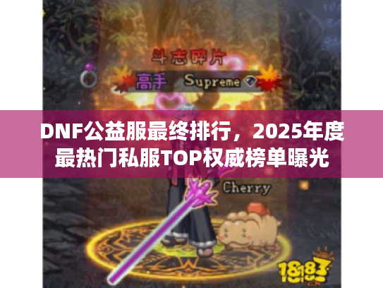 DNF公益服最终排行，2025年度最热门私服TOP权威榜单曝光