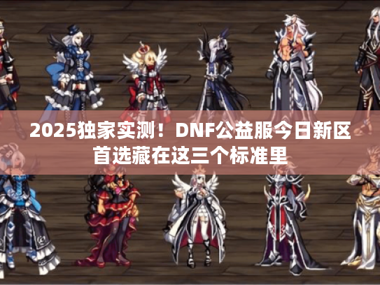 2025独家实测！DNF公益服今日新区首选藏在这三个标准里