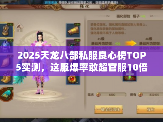 2025天龙八部私服良心榜TOP5实测，这服爆率敢超官服10倍