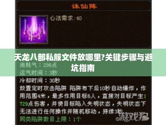 天龙八部私服文件放哪里?关键步骤与避坑指南 天龙八部私服文件放哪里?关键步骤与避坑指南