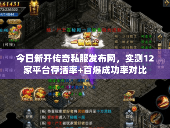 今日新开传奇私服发布网，实测12家平台存活率+首爆成功率对比