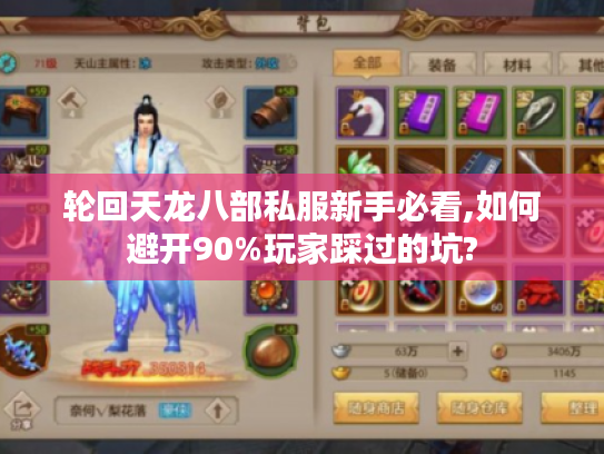 轮回天龙八部私服新手必看,如何避开90%玩家踩过的坑?