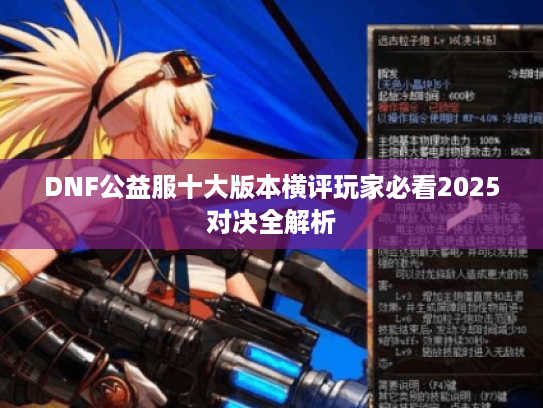 DNF公益服十大版本横评玩家必看2025对决全解析