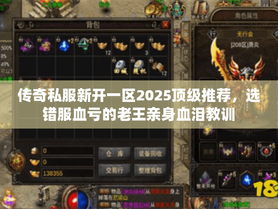 传奇私服新开一区2025顶级推荐，选错服血亏的老王亲身血泪教训