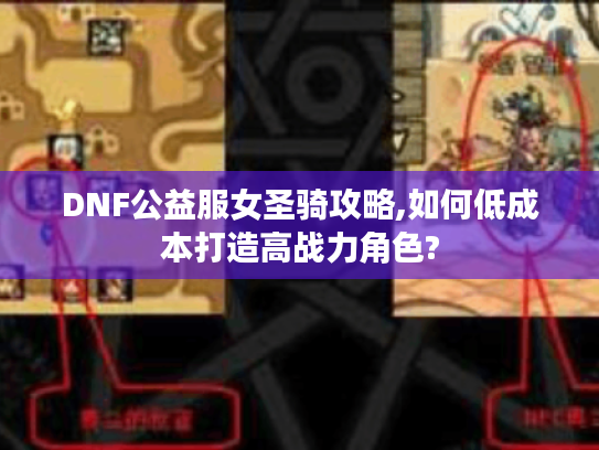 DNF公益服女圣骑攻略,如何低成本打造高战力角色?